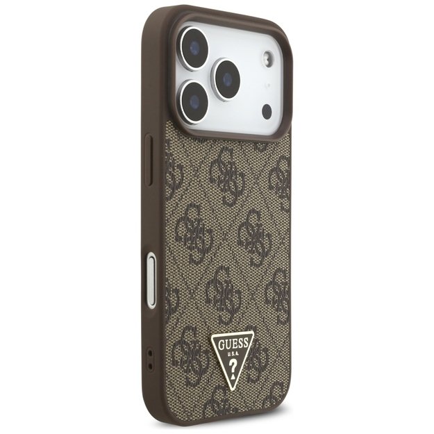 Guess 4G Strap Triangle Logo MagSafe case for iPhone 17 Pro - brown 3