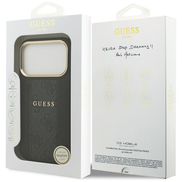 Guess 4G Stripe MagSafe case for iPhone 17 Pro - black 7