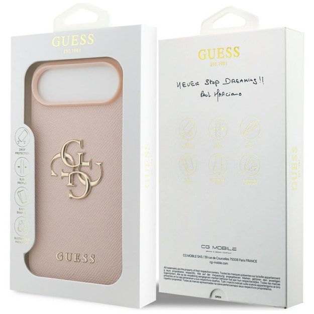 Guess Grained Big 4G &amp  Classic Logo iPhone Air Case - Pink 7