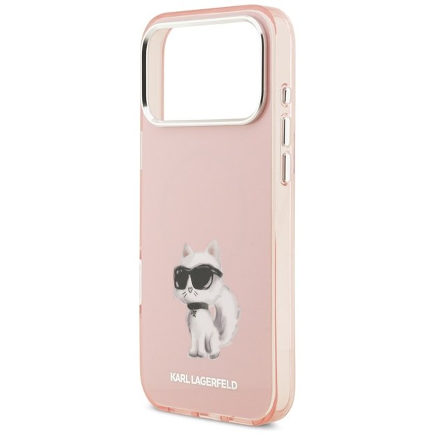 Karl Lagerfeld IML Aquarelle Choupette &amp  Logo MagSafe Case for iPhone 17 Pro Max - Pink 5