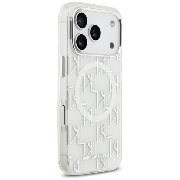 Karl Lagerfeld IML KL Monogram MagSafe Case for iPhone 17 Pro - White 3