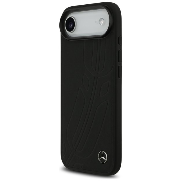 Mercedes Leather Large Laurel Leave MagSafe case for iPhone Air - black 1