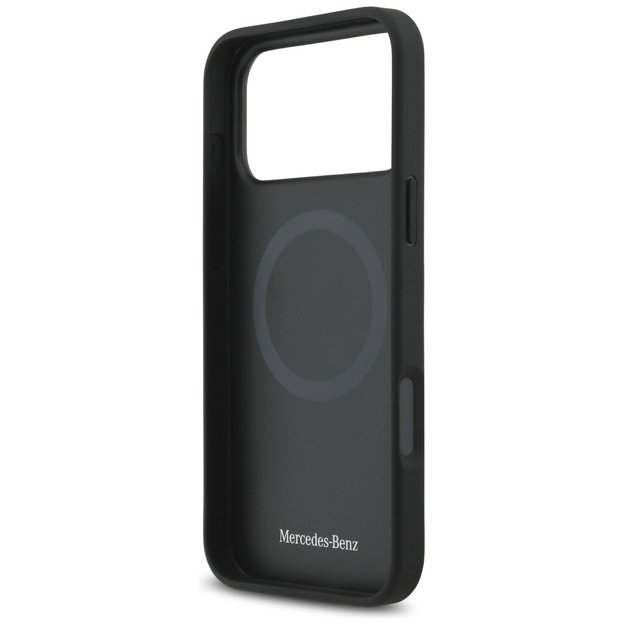 Mercedes Leather Vintage Logo MagSafe Case for iPhone 17 Pro Max - Black 6