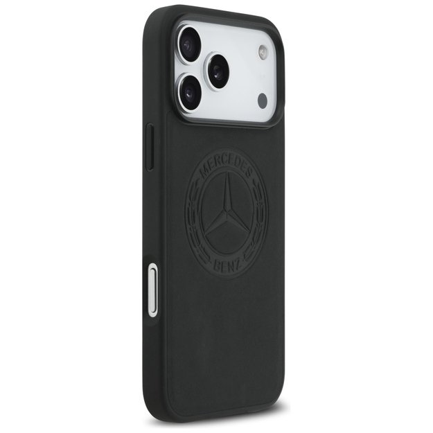 Mercedes Leather Vintage Logo MagSafe Case for iPhone 17 Pro Max - Black 3