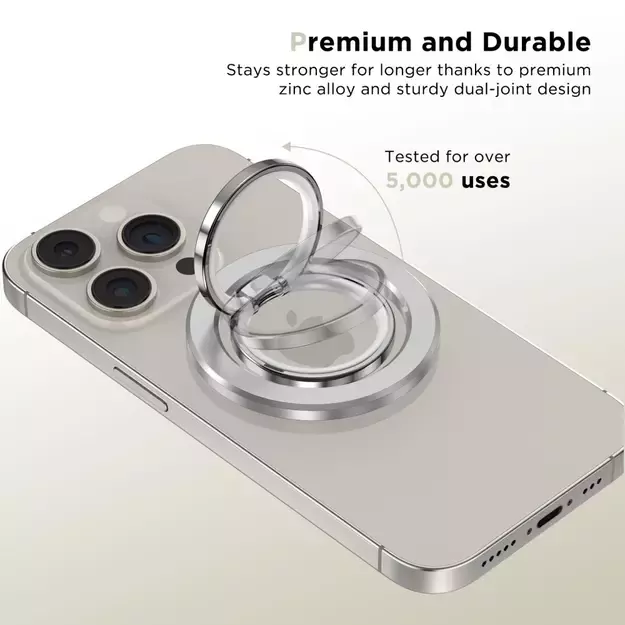 Tech-Protect MMR300 magnetic holder/ring with MagSafe - silver 2