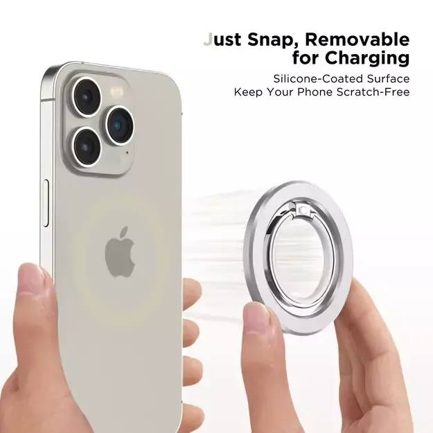 Tech-Protect MMR300 magnetic holder/ring with MagSafe - silver 3