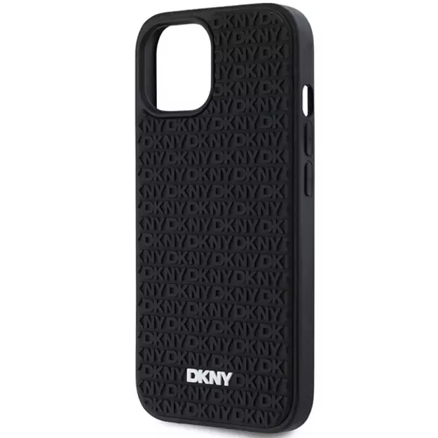 DKNY 3D Rubber Repeat Pattern case for iPhone 15 Plus - black 12