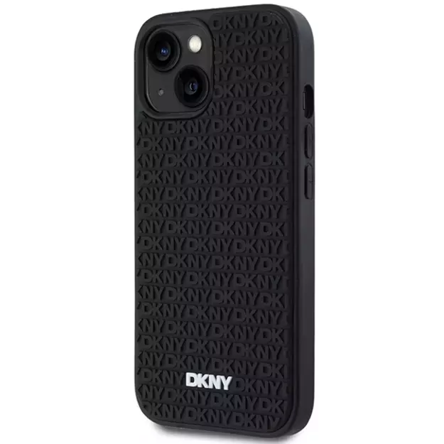 DKNY 3D Rubber Repeat Pattern case for iPhone 15 Plus - black 8