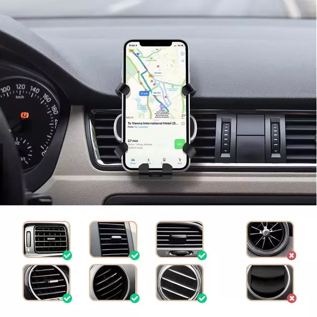 Ugreen gravity car phone holder black (80871) 4