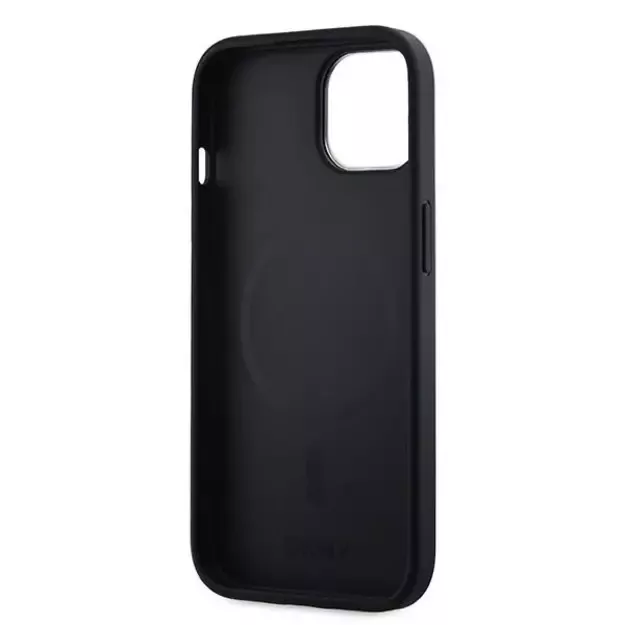 DKNY Leather Checkered Mono Pattern MagSafe Case for iPhone 15/14/13 - Black 13