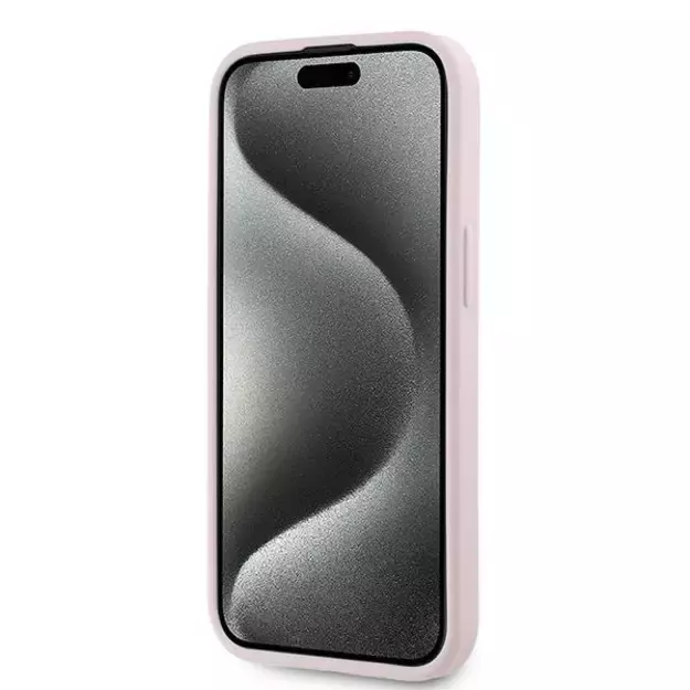 Karl Lagerfeld Diagonal Quilted Script case for iPhone 15 Plus / 14 Plus - pink 4
