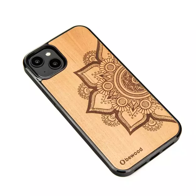 Bewood Mandala Apple Tree Wooden Case for iPhone 14 Plus - Light Brown 5