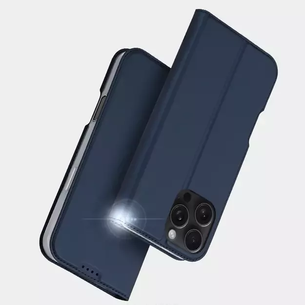 Dux Ducis Skin Pro iPhone 16 Pro Max Case with Flip and Card Slot - Blue 26