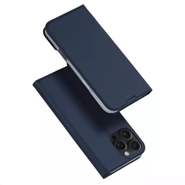 Dux Ducis Skin Pro iPhone 16 Pro Max Case with Flip and Card Slot - Blue 16