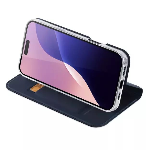 Dux Ducis Skin Pro iPhone 16 Pro Max Case with Flip and Card Slot - Blue 30
