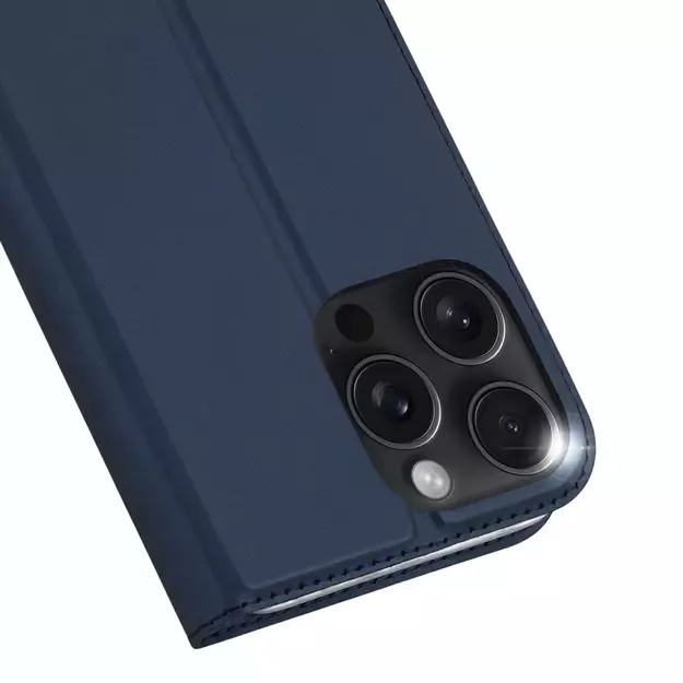 Dux Ducis Skin Pro iPhone 16 Pro Max Case with Flip and Card Slot - Blue 18