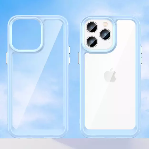 Outer Space Case iPhone 14 Pro hard cover with a gel frame blue 14