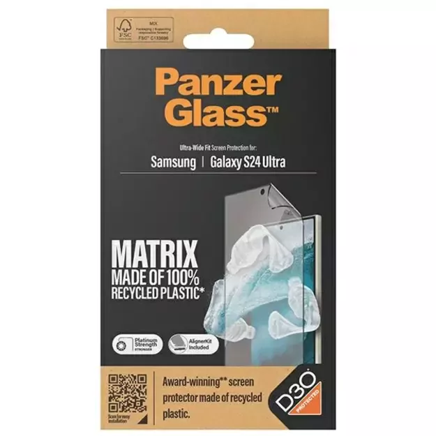PanzerGlass Ultra-Wide Fit tempered glass with D3O® with applicator for Samsung Galaxy S24 Ultra 3