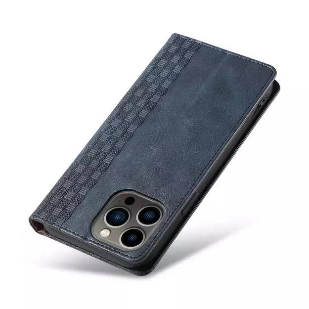 Magnet Strap Case Case for iPhone 14 Flip Wallet Mini Lanyard Stand Blue 23