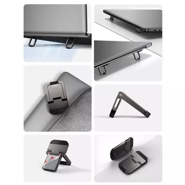Baseus universal laptop feet stands (2 pcs.) silver (LUZC000012) 14