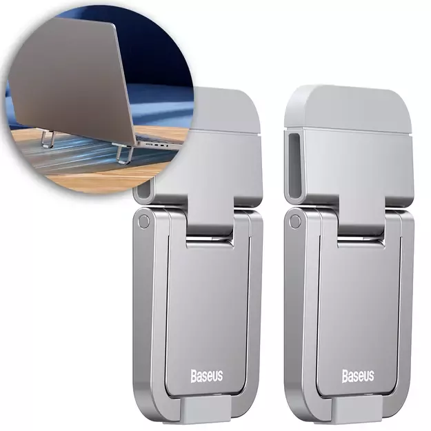 Baseus universal laptop feet stands (2 pcs.) silver (LUZC000012) 1