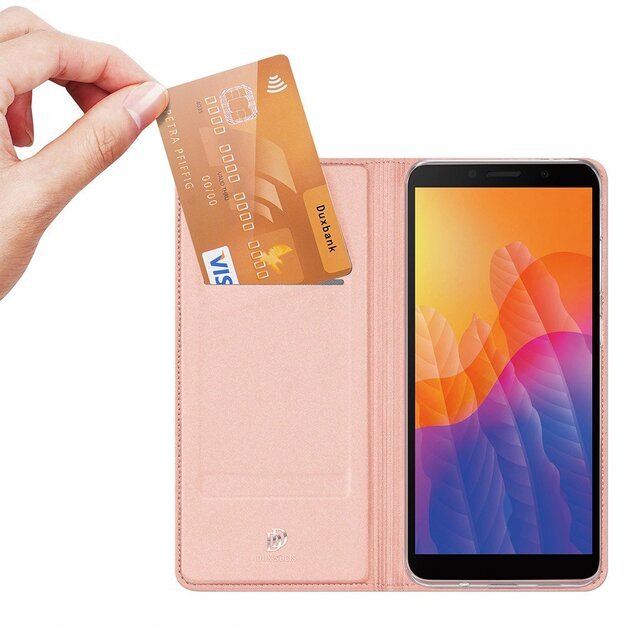 DUX DUCIS Skin Pro Bookcase type case for Huawei Y5p pink 1