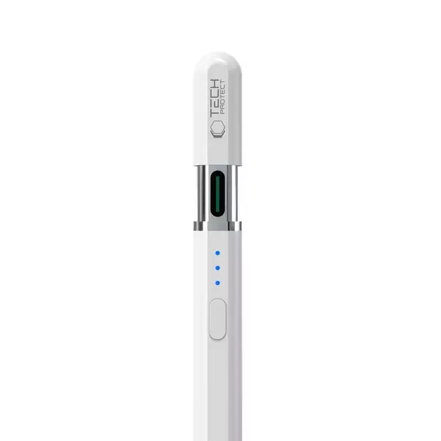 Tech-Protect Digital Magnetic Stylus Pen 3 Magnetic for iPad Tablet - White 3