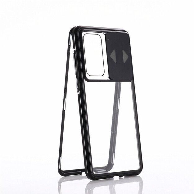 Wozinsky Magnetic Cam Slider Case Full Body Cover built-in front glass lens rotector for Huawei P40 black 2
