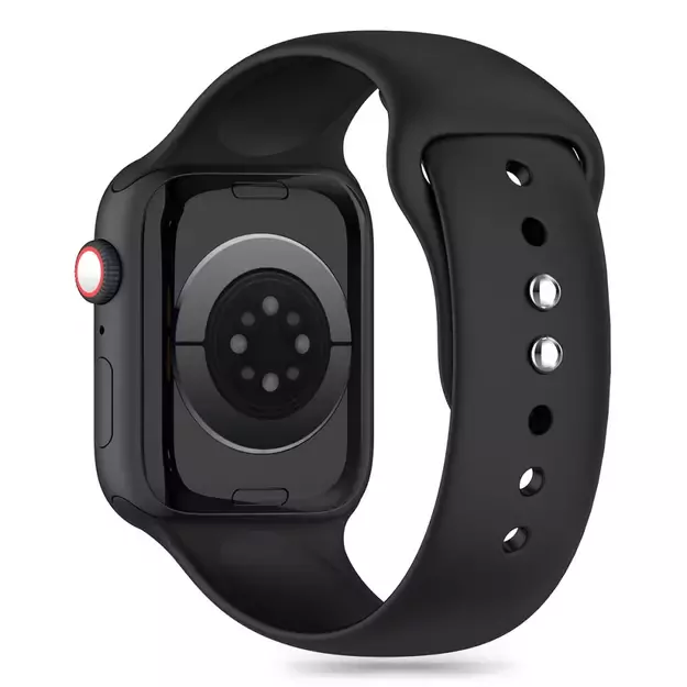 Tech-Protect Silicone Strap for Apple Watch 4 / 5 / 6 / 7 / 8 / 9 / SE (38 / 40 / 41 mm) - Black 2