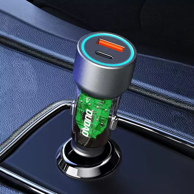 Dudao R4T 25W USB-A / USB-C Car Charger - Gray 1