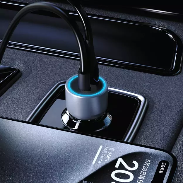 Dudao R4T 25W USB-A / USB-C Car Charger - Gray 5
