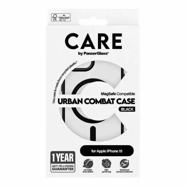 CARE by PanzerGlass Urban Combat Case MagSafe for iPhone 15 - Black 6