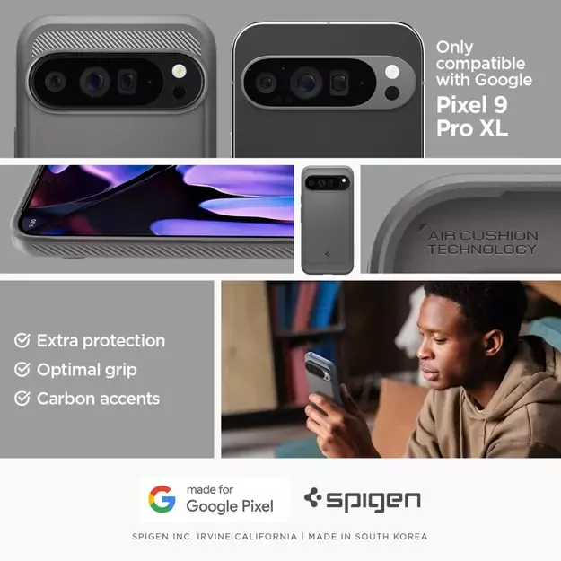 Spigen Rugged Armor Case for Google Pixel 9 Pro XL - Gray 26