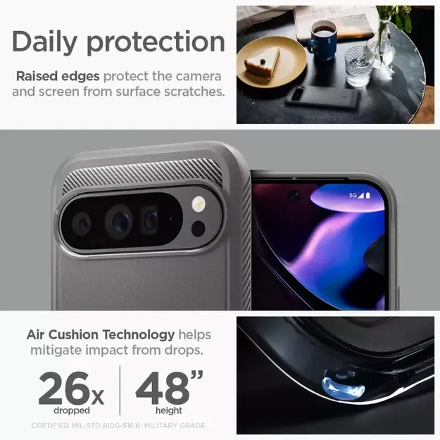 Spigen Rugged Armor Case for Google Pixel 9 Pro XL - Gray 28