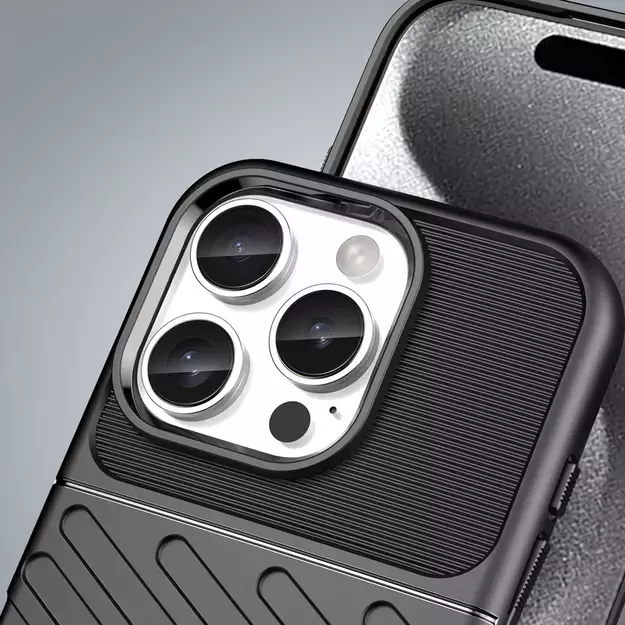 Thunder Case for iPhone 16 Pro Max Silicone Case - Black 11