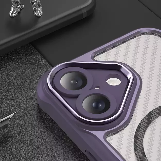 Leading Series MagSafe Silicone Case for iPhone 16 Plus - Purple 5