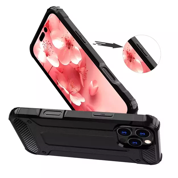 Hybrid Armor iPhone 16 Pro Max Case - Black 11
