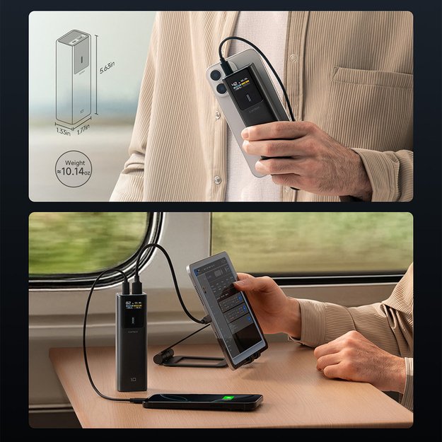 Powerbank Cuktech CKPB100PGLBL 150W 10000mAh USB-C USB-A - black 4