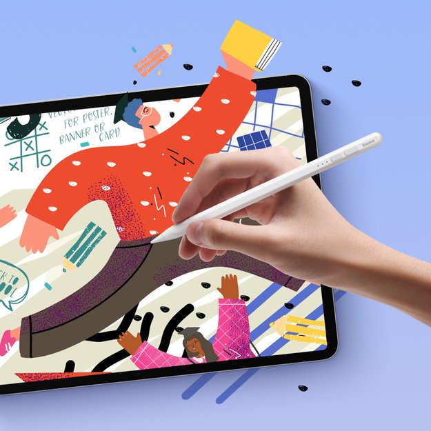 Active stylus for iPad Baseus Smooth Writing 2 SXBC060402 - white 8