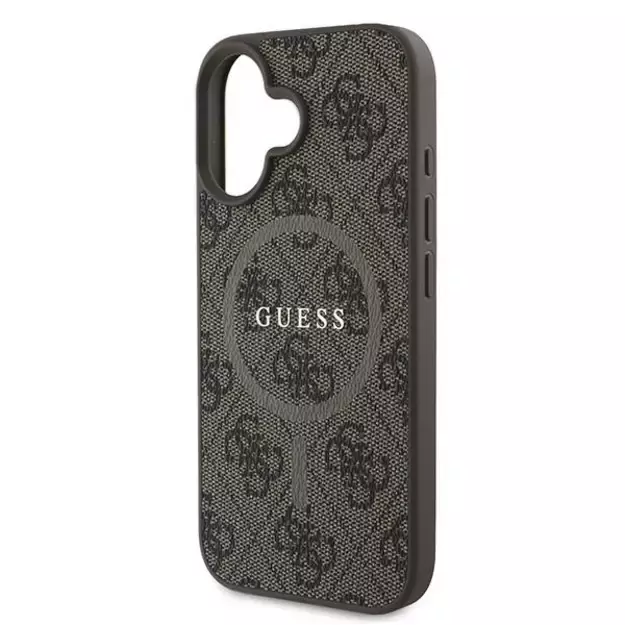 Guess 4G Ring Classic Logo MagSafe iPhone 16 Plus Case - Brown 5