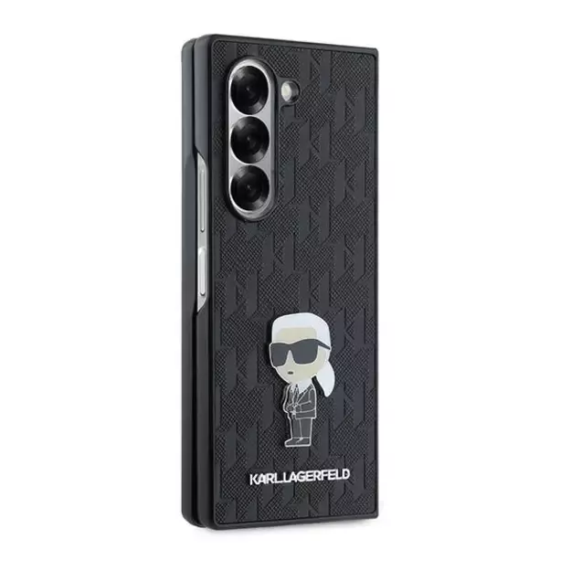 Karl Lagerfeld Saffiano Ikonik Pin Case for Samsung Galaxy Z Fold 6 - Black 4