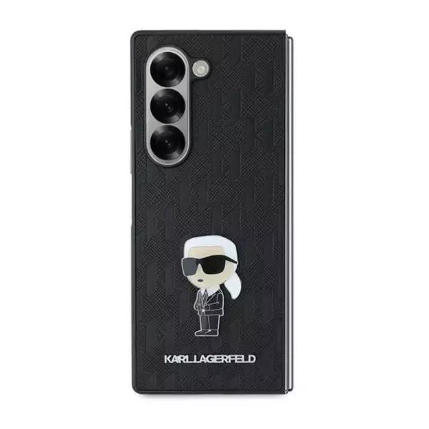 Karl Lagerfeld Saffiano Ikonik Pin Case for Samsung Galaxy Z Fold 6 - Black 1