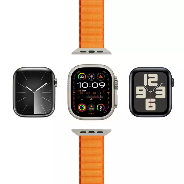 Puro Extreme Nylon Strap for Apple Watch 42 / 44 / 45 / 49 mm - Orange 1