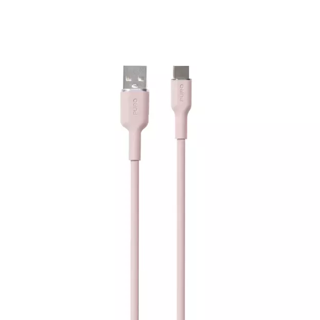 Puro Soft USB-A - USB-C Cable 1.5m - Pink