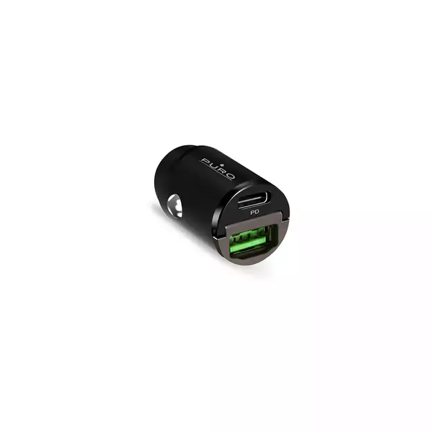 Puro Mini 30W Power Delivery USB-C USB-A Car Charger - Black 4