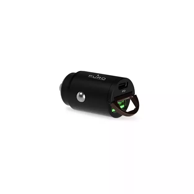 Puro Mini 30W Power Delivery USB-C USB-A Car Charger - Black 3