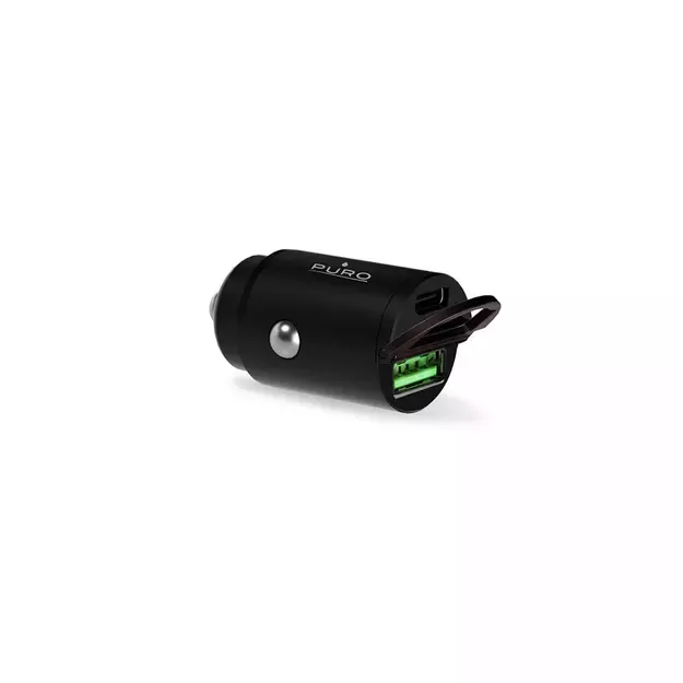 Puro Mini 30W Power Delivery USB-C USB-A Car Charger - Black 2