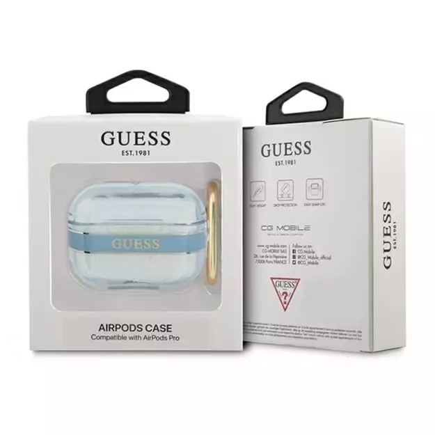 Guess GUAPHHTSB AirPods Pro cover blue/blue Strap Collection 2