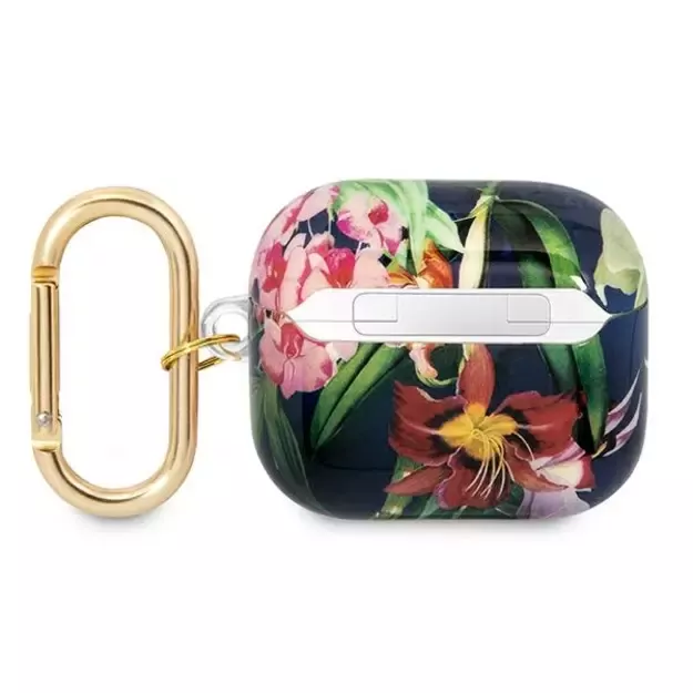 Guess GUA3HHFLB AirPods 3 cover blue/blue Flower Strap Collection 1