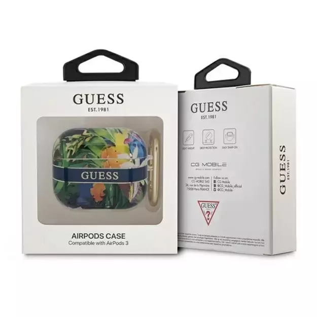 Guess GUA3HHFLB AirPods 3 cover blue/blue Flower Strap Collection 2